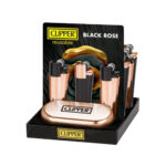 Clipper Metal Lighters Black Rose (12pcs/présentoir)