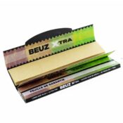 Beuz Xtra Slim Long Brown Unbleached Rolling Papers 125mm Tips 24 Booklets 4