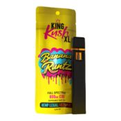 King Kush XL 800mg CBD Stylo à Vapeur Jetable 1ml (10pcs/présentoir) 3 King Kush XL Banana Runtz 800mg CBD Disposable Vape Pen 10pcsdisplay Wholesale 1 1