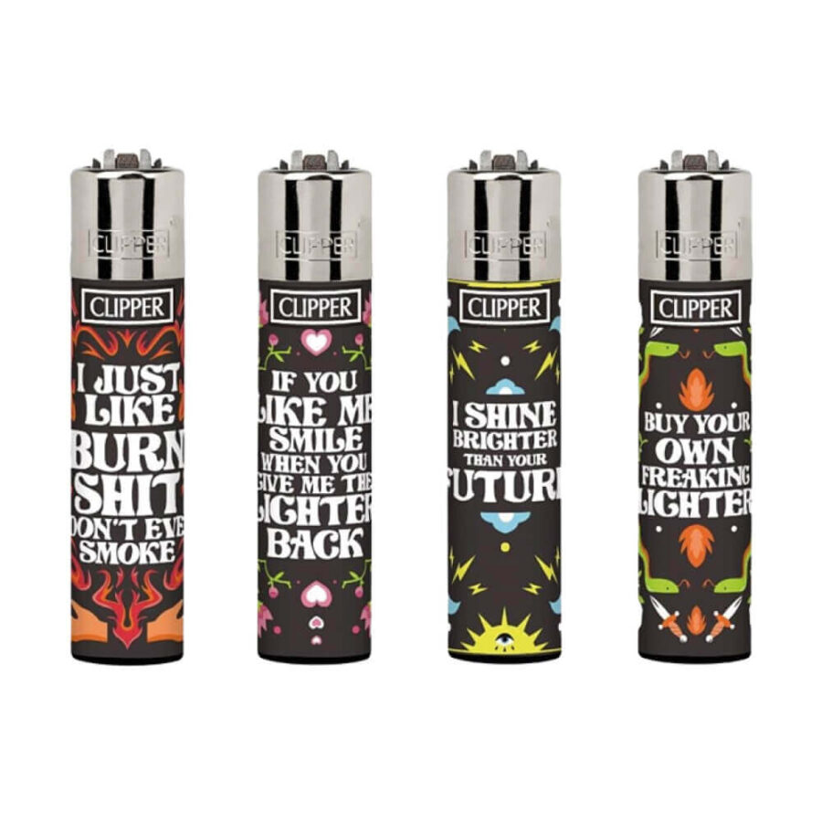 Clipper Lighters Classic Fire Words (24pcs/présentoir)