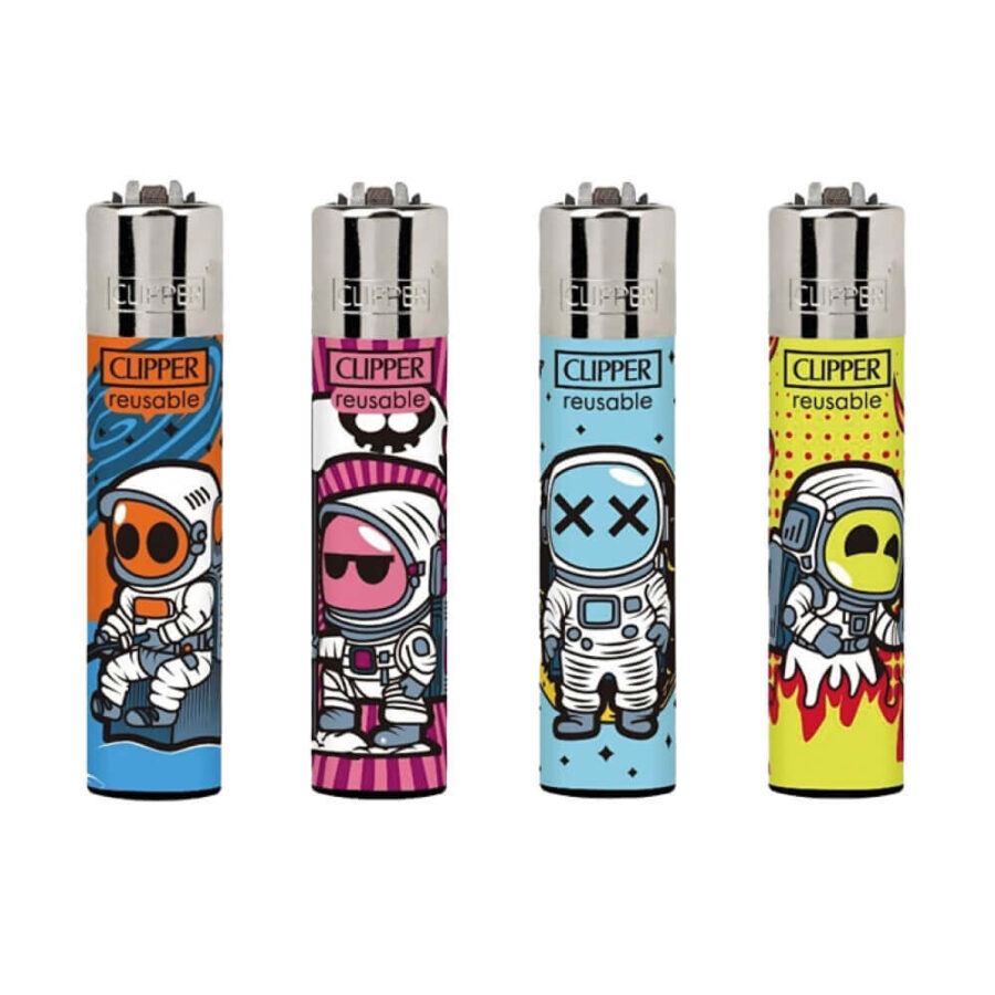 Clipper Lighters Classic Funny Astronauts (24pcs/présentoir)