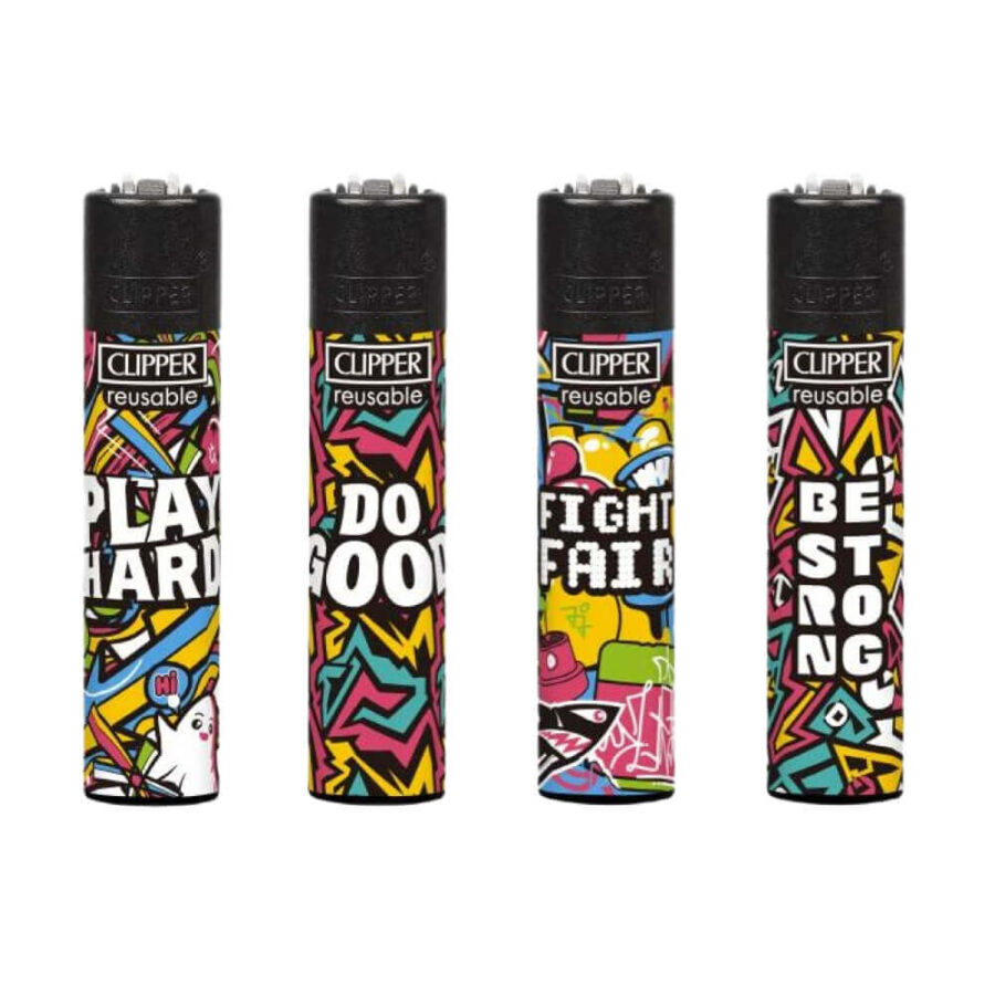 Clipper Lighters Classic Graffiti Motos (24pcs/présentoir)