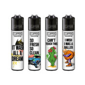 Clipper Lighters Classic Hip-Hop Slogan #2 (48pcs/présentoir)