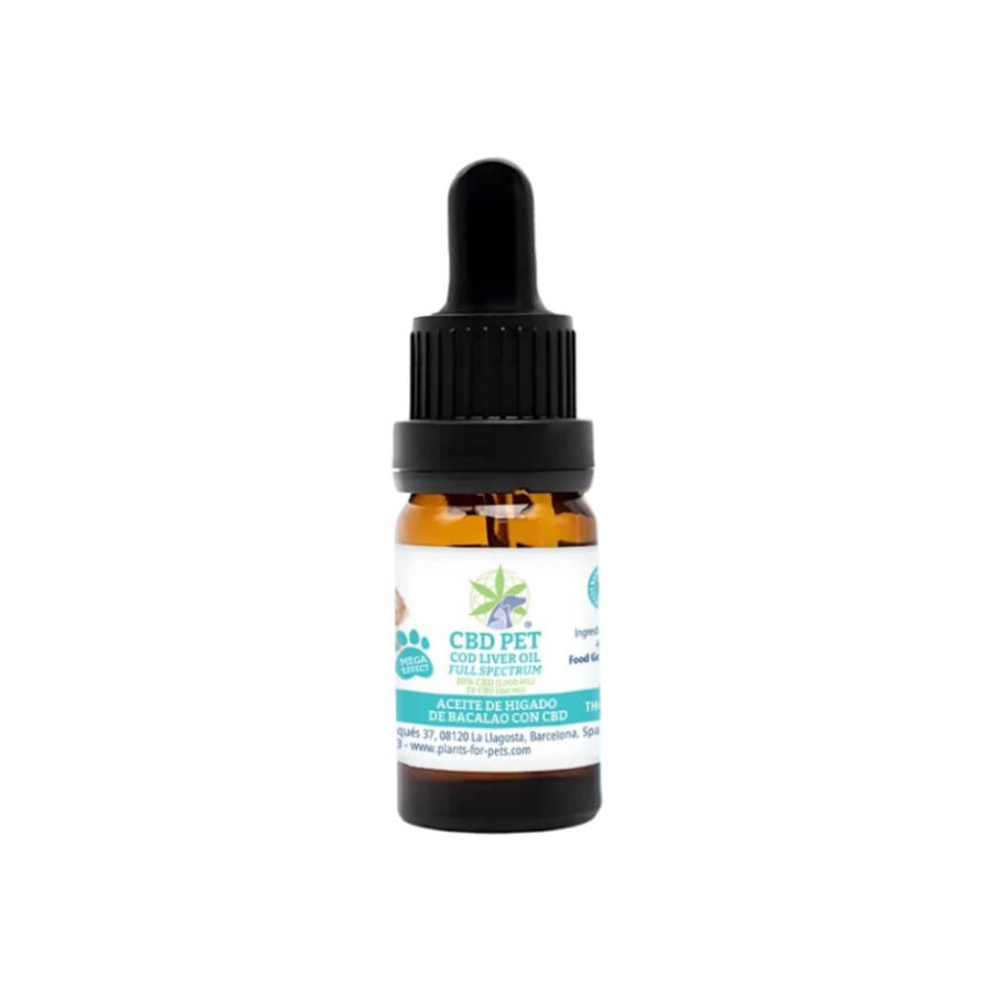 Plants for Pets CBD Huile de Foie de Morue à Spectre Complet 10ml