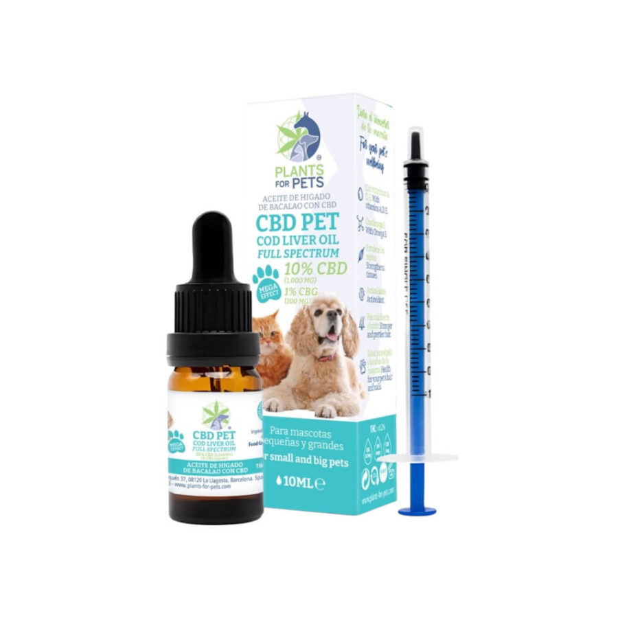 Plants for Pets CBD Huile de Foie de Morue à Spectre Complet 10ml