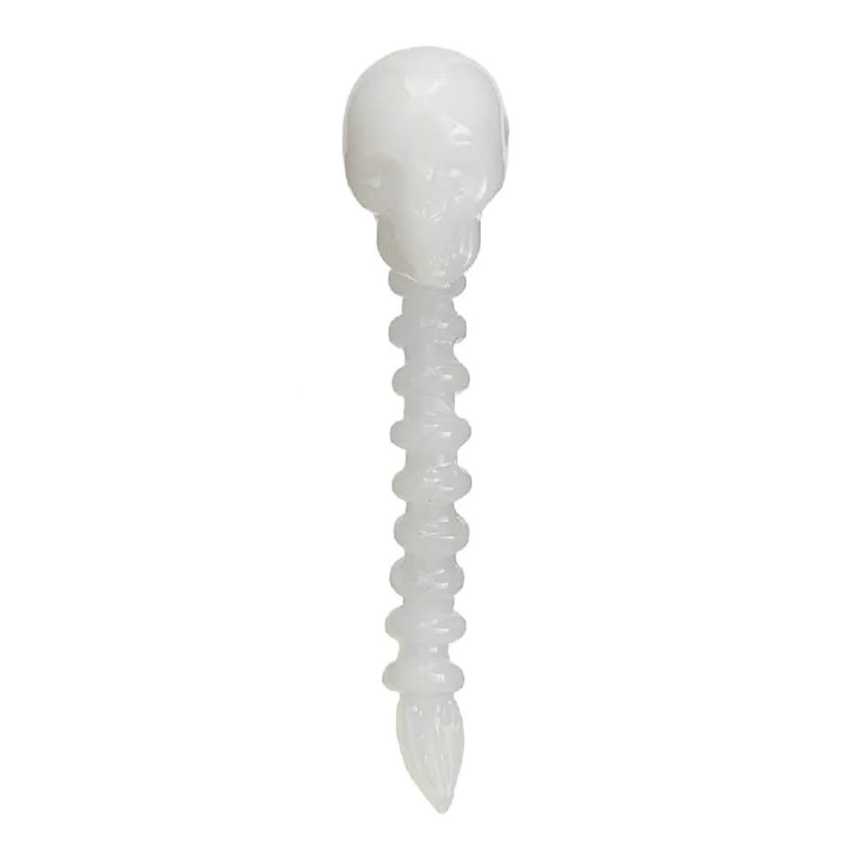 dabber-en-verre-en-forme-de-crâne-blanc-en-gros wholesale white skull glass dabber