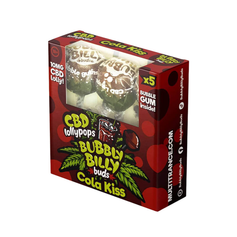 Bubbly Billy Buds Sucettes au CBD 10mg CBD 5pcs par Paquet (12paquets/présentoir)