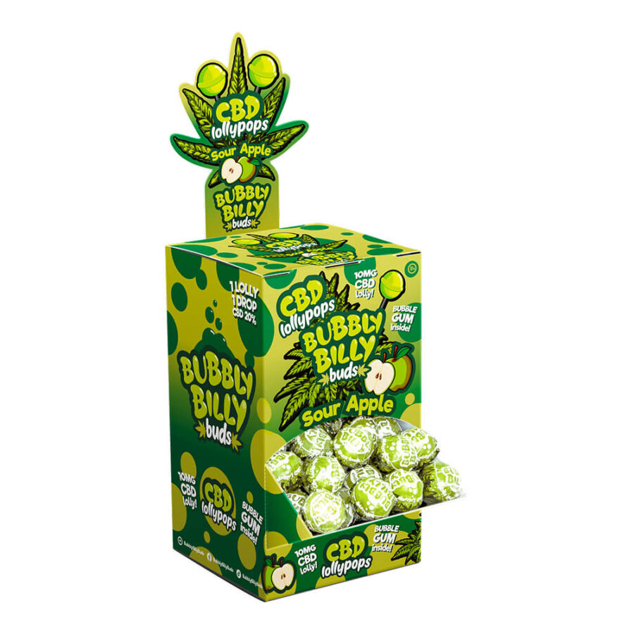 Bubbly Billy Buds Sucettes 10mg CBD (100pcs/présentoir)