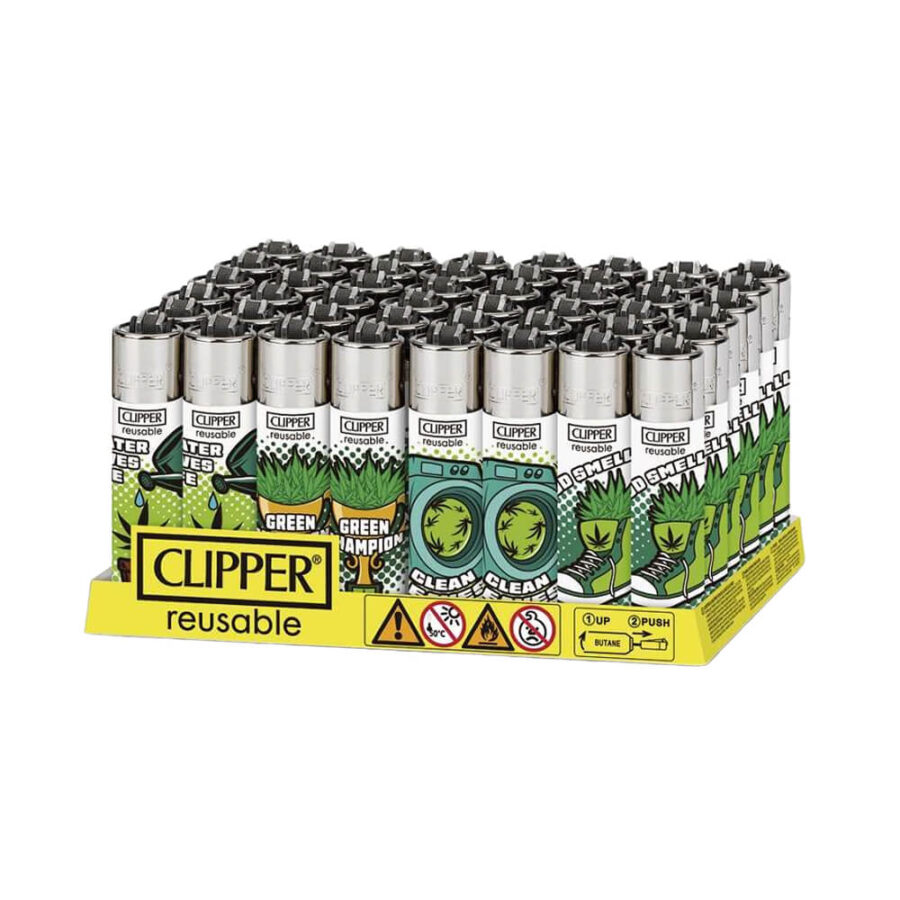 Clipper Lighters Classic Weed Status (48pcs/présentoir)