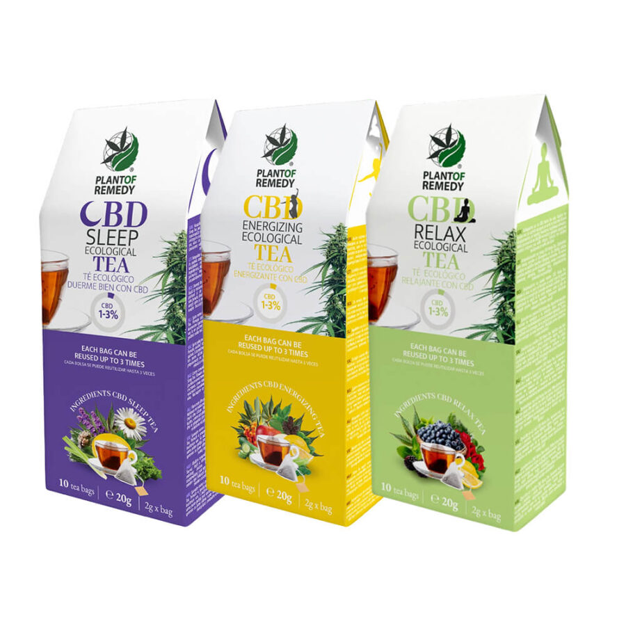 Plant of Remedy Thé Biologique 1-3% CBD 20g (10sachets/boîte)