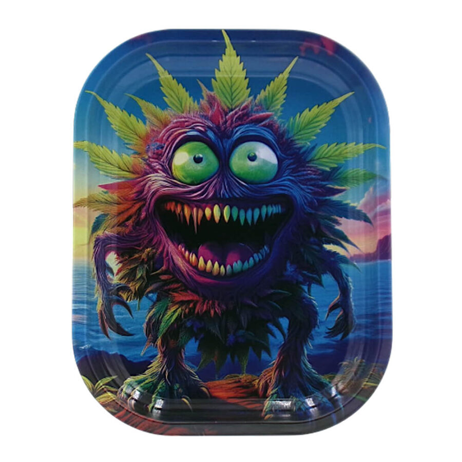 Beuz Weedmonster Plateau à Roulettes en Métal Petit (14x28cm)