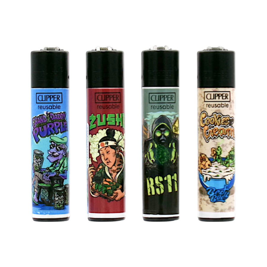 Clipper Classic Lighters Best Buds Collection (48pcs/présentoir)