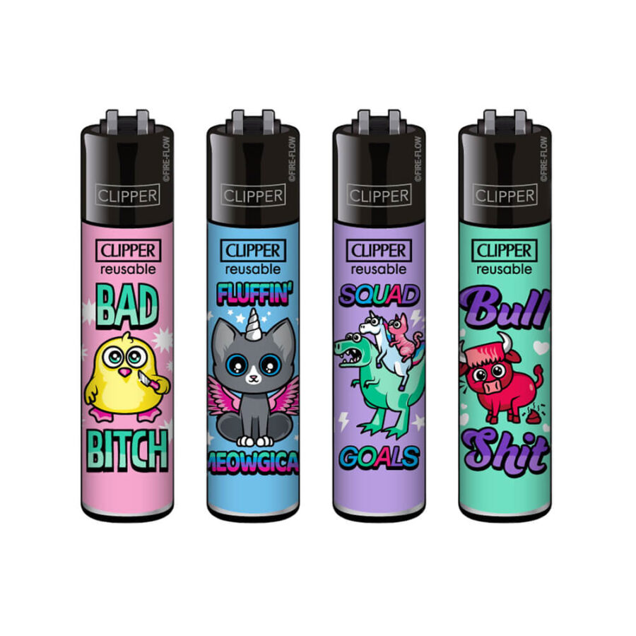 Clipper Lighters Classic Cute Slogans #2 (48pcs/présentoir)