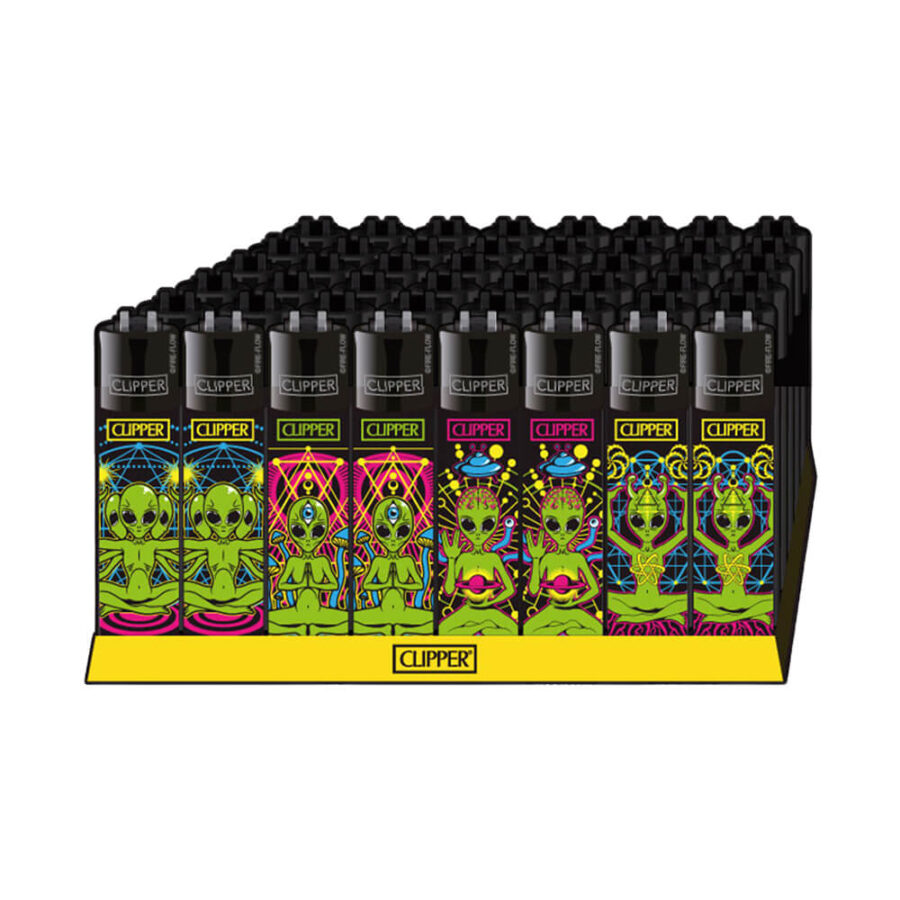 Clipper Lighters Classic Trippy Alien (48pcs/présentoir)