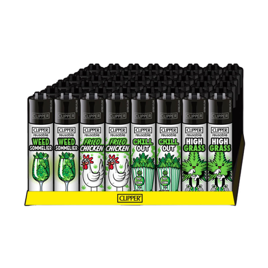 Clipper Lighters Classic Weed Slogan #10 (48pcs/présentoir)