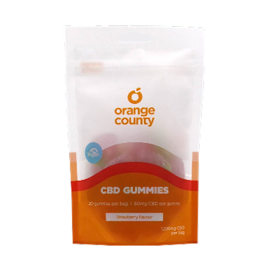 Orange County CBD Gummies Fraise 1200mg CBD