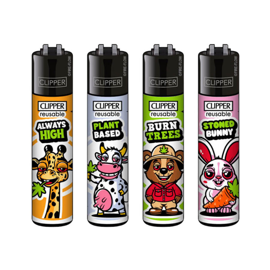 Briquets Clipper Classiques Animaux Stone #2 (48 pièces:présentoir) Vente en Gros-1