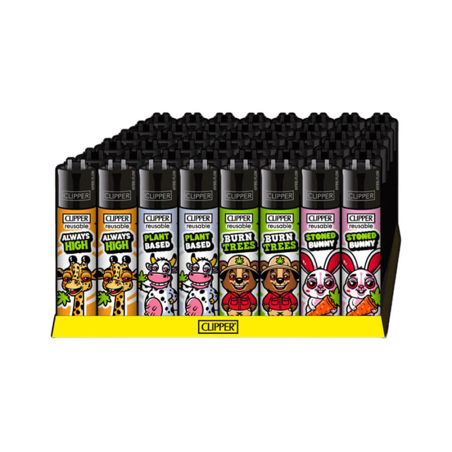 Briquets Clipper Classiques Animaux Stone #2 (48 pièces:présentoir) Vente en Gros-2