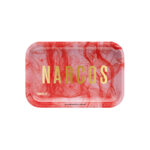 Narcos Metal Rolling Tray Rose Plateau de roulage en métal Narcos Rose petit format - vente en gros