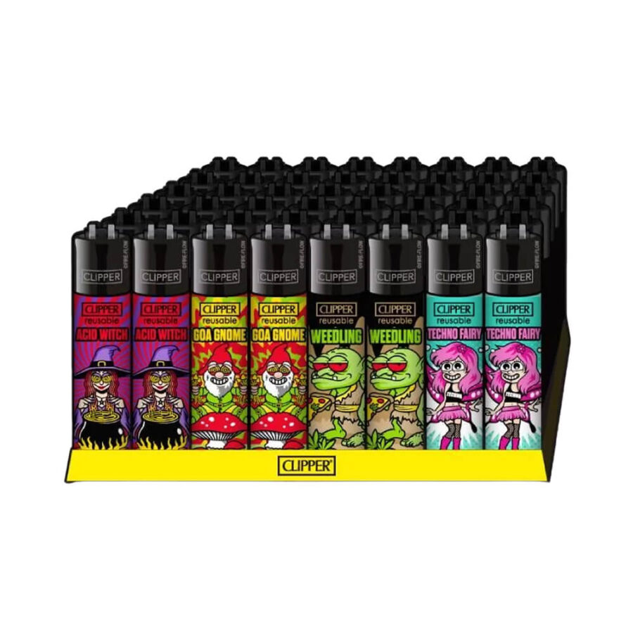 Briquets Clipper classiques monde fantastique (48pcs:présentoir)-Gros 2