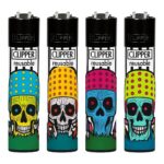 Clipper Lighters Classic Mushroom Skulls (24 pcs/présentoir) Clipper Lighters Classic Mushroom Skulls