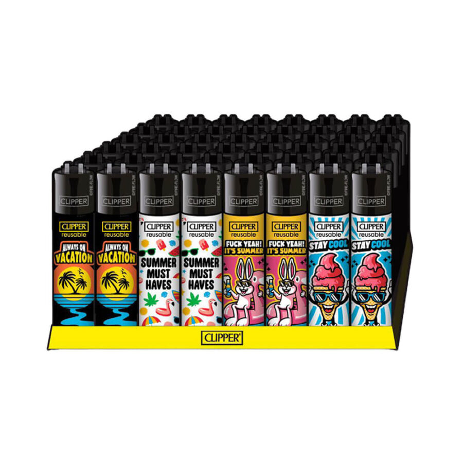 Briquets Clipper Classiques Été (48pcs:présentoir)-Gros 2