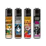 Briquets Clipper Classiques Trip Buddies (48pcs:présentoir)-Gros 1