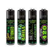 Briquets Clipper Classiques avec Déclaration sur le Cannabis #9 (48pcs:présentoir)-Gros 1