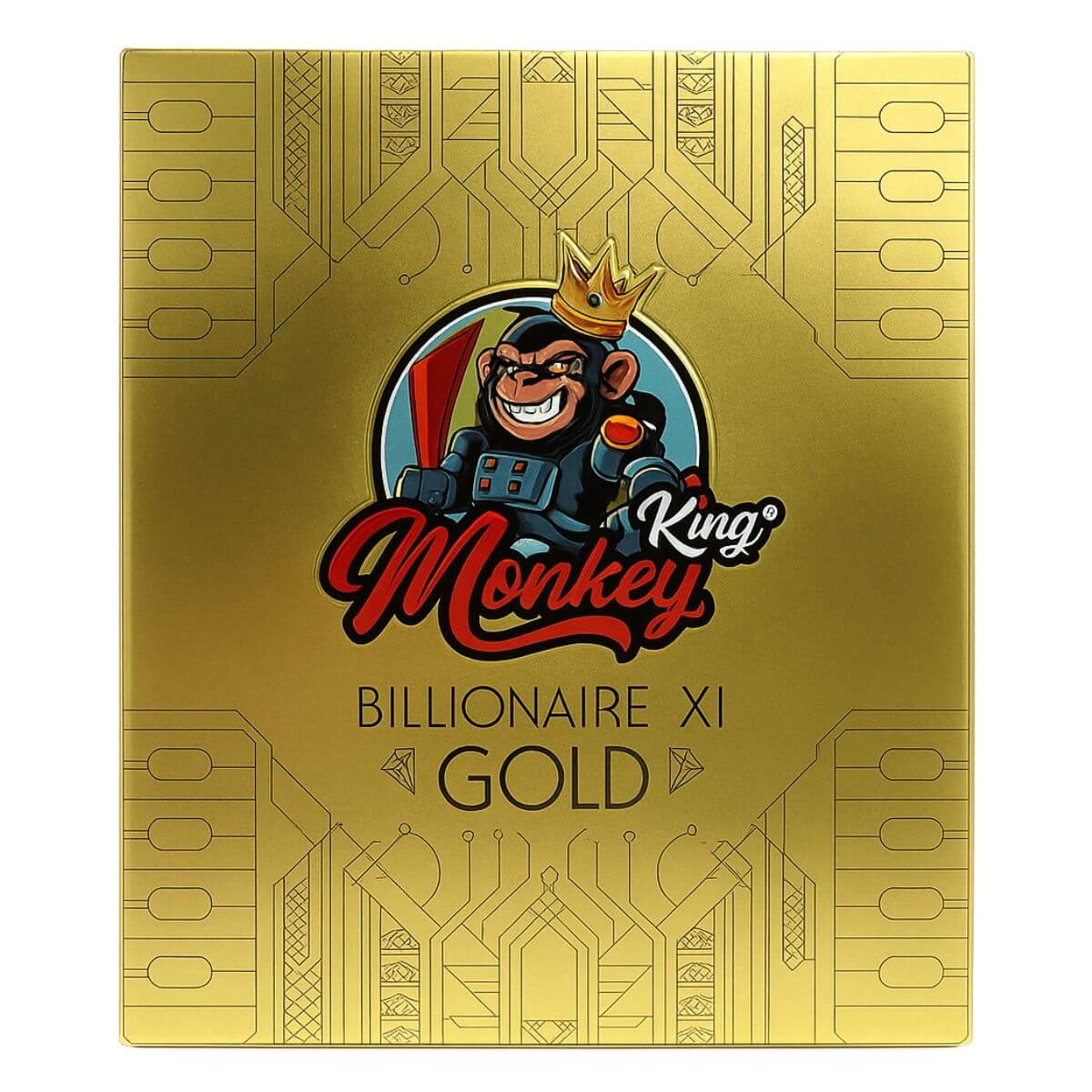 Monkey-King-billionaire-Gold-XL-non-blanchies-ultra-minces-feuilles-à-rouler-130-mm-(24pcsdisplay) Monkey King Billionaire Gold XL Unbleached Ultrathin Rolling Papers 130 mm 24pcsdisplay