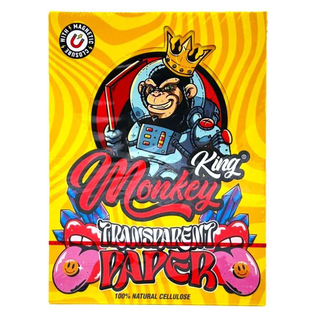 Monkey-King-transparent-Rose-papier-cellulose-100%-naturel-(24piecespresentoir)-2 Monkey King Transparent Pink 100 Natural Cellulose Paper 24pcsdisplay 2