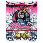 Feuilles à rouler non blanchies Monkey King Skulls King size slim avec filtres (24 pièces/présentoir) 2 Monkey King Unbleached Rolling Papers Skulls King Size Slim with Tips 24pcsdisplay 2