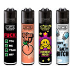 Briquets Clipper Mix slogan 13 (48 pcs/présentoir) wholesale clipper lighters 13
