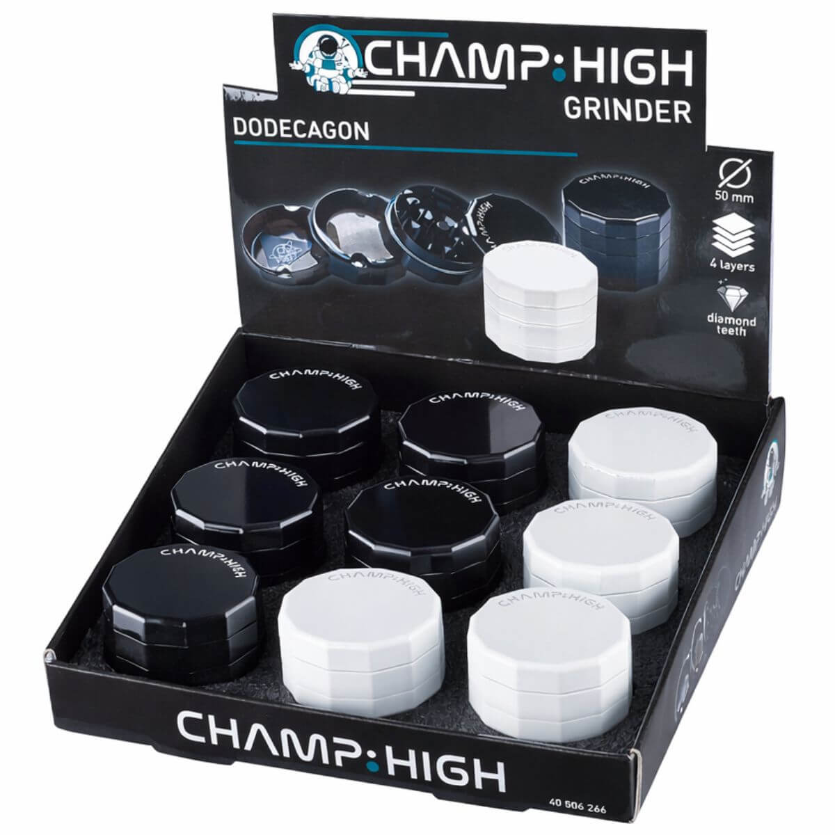 Champ High Dodecagon Grinder 50mm 4 Parts Champ High Dodecagon Grinder 50mm 4 Parts