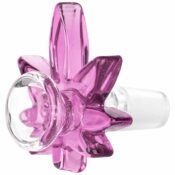 wholesale glass bong bowl pink leaf