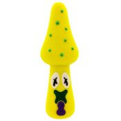 wholesale mushroom silicone pipe yellow 10cm 1