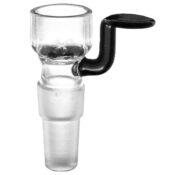 Bong Glass Bowl Holder with Screen Dual Size 14mm and 18mm Black