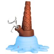 Ice Cream Silicone Pipe 13cm Blue