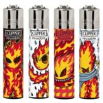 Clipper Briquets Classique Grand Burningman (24 pcs/présentoir) Clipper Lighters Classic Large Burningman 24pcsdisplay