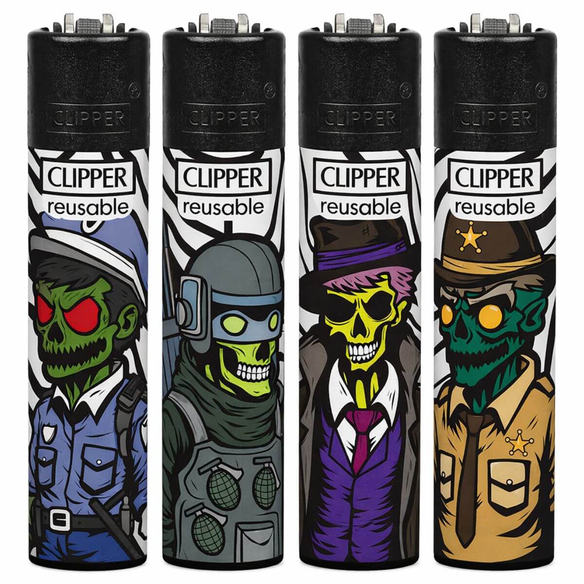 Clipper Lighters Classic Large Zombie Force (24pcsdisplay) Clipper Lighters Classic Large Zombie Force 24pcsdisplay