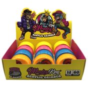 Monkey King Broyeur Acrylique 3 pièces 60 mm (12 pièces/présentoir)