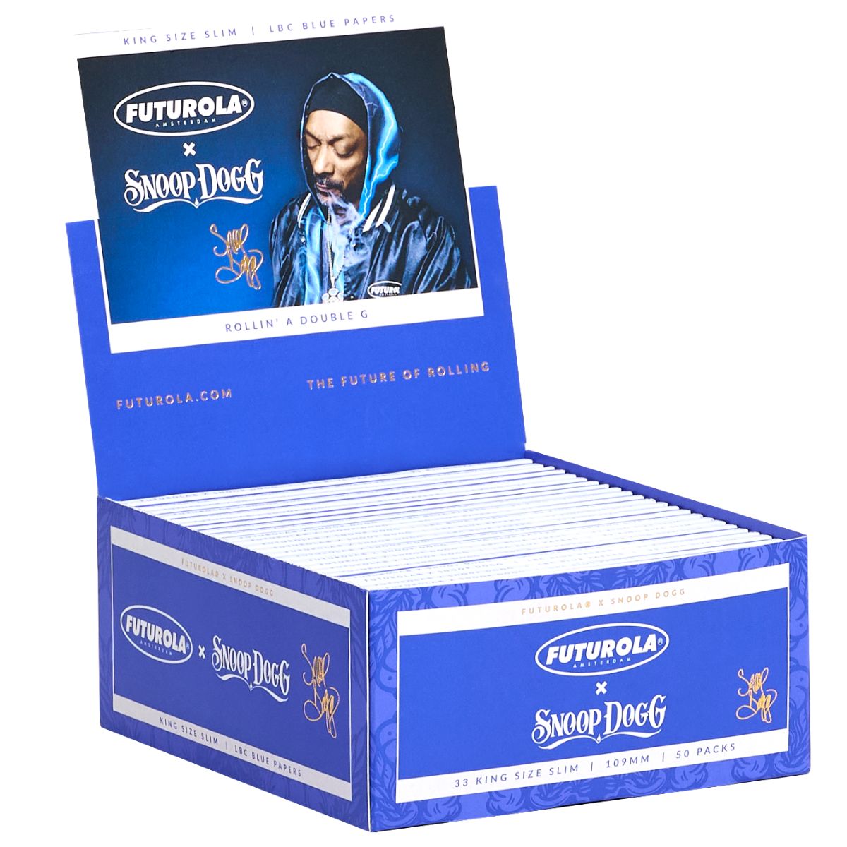 Futurola x Snoop Dogg Feuilles à Rouler King Size Slim LBC (50 pcs/présentoir) Futurola x Snoop Dogg Feuilles à Rouler King Size Slim LBC (50 pcs/présentoir)
