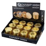 Champ High Grinder Métal Bitcoin 4 Parties - 40mm (12pcs/présentoir) Champ High Grinder Métal Bitcoin 4 Parties - 40mm (12pcs/présentoir)