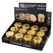 Champ High Grinder Métal Bitcoin 4 Parties - 40mm (12pcs/présentoir)