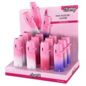 Champ High Briquet Turboflame bicolore rose (12 pcs/présentoir)