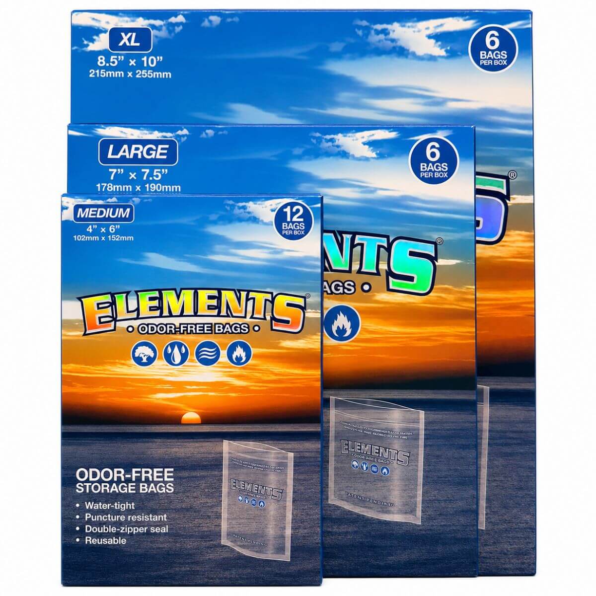 Elements Sacs de rangement anti-odeur Elements Sacs de rangement anti-odeur