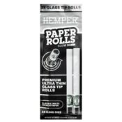 Hemper King Size Glass Tipped Classic White Paper Rolls 12pcsdisplay 3