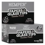 Hemper King Size Carnet de feuilles à rouler Classic White + filtres en verre (20 pcs/présentoir) Hemper King Size Carnet de feuilles à rouler Classic White + filtres en verre (20 pcs/présentoir) 6 mm