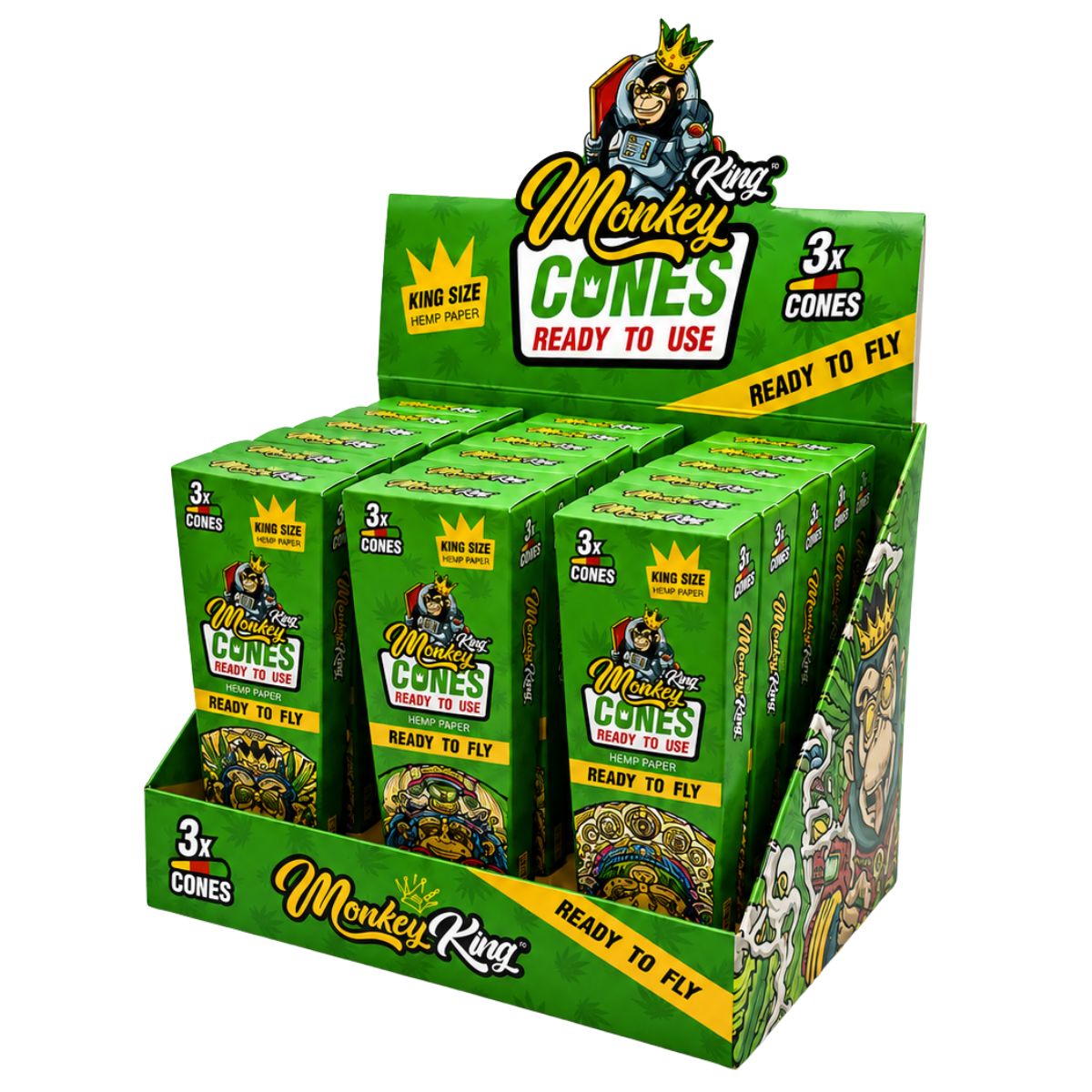 Monkey King Cônes aromatisés KS Citron & Lime (24 pcs/présentoir) 2 Monkey King Cônes aromatisés KS Citron & Lime (24 pcs/présentoir) 2