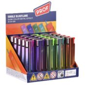 Prof Briquet jetflame effet métal coloris crépuscule (25 pcs/présentoir)