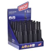 Allume-bougie rond Prof FF gomme noire (25&nbsp;pcs/présentoir)
